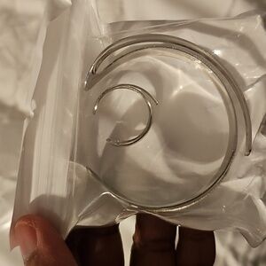 Silver Tone Bracelet and Ring Set